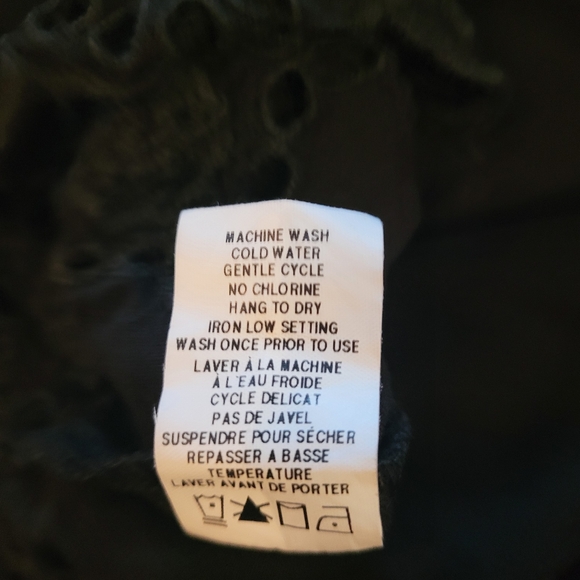 Black Off-Shoulder Romper w/ Eyelit Trim Great Used Condition. - Picture 12 of 13